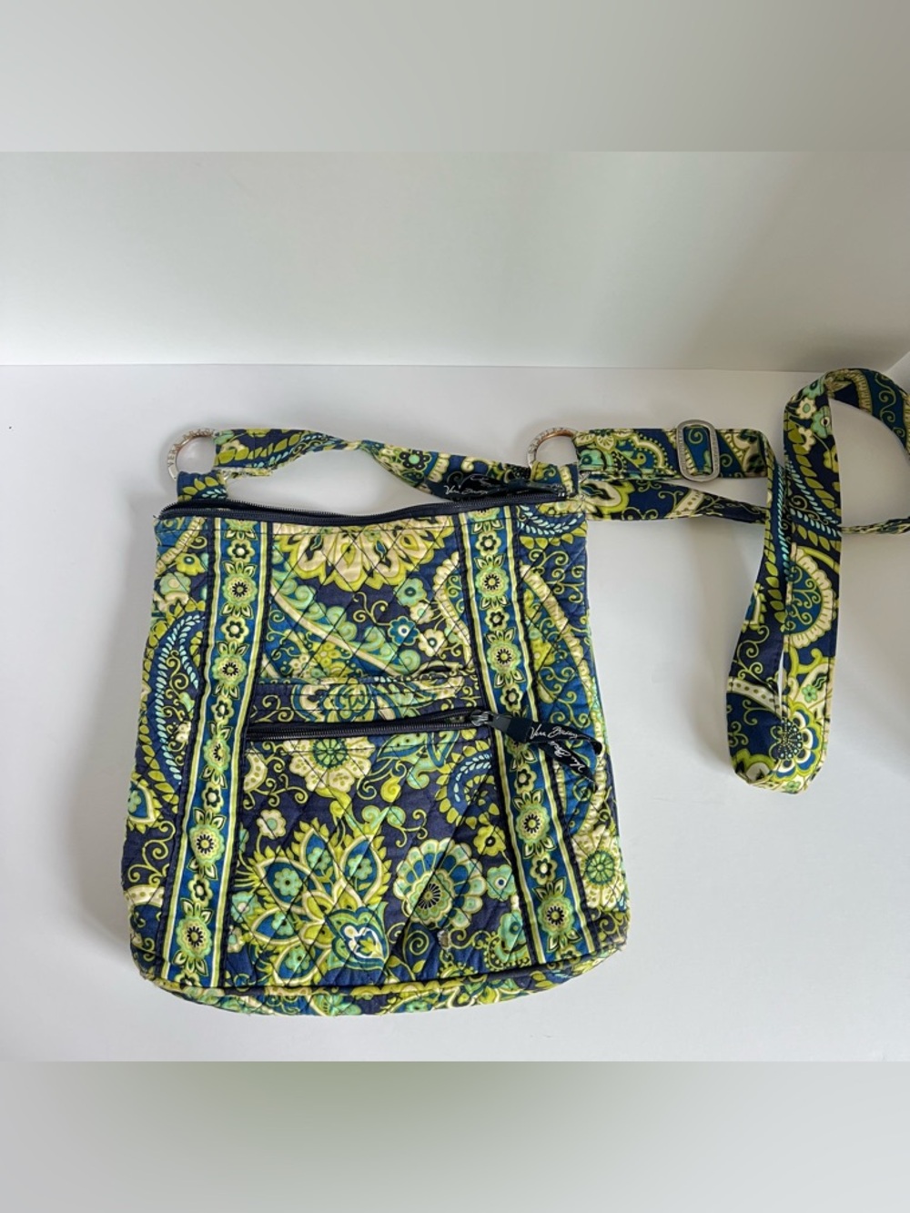 Vera Bradley Rhythm & Blues Hipster Crossbody Bag paisley floral pattern
